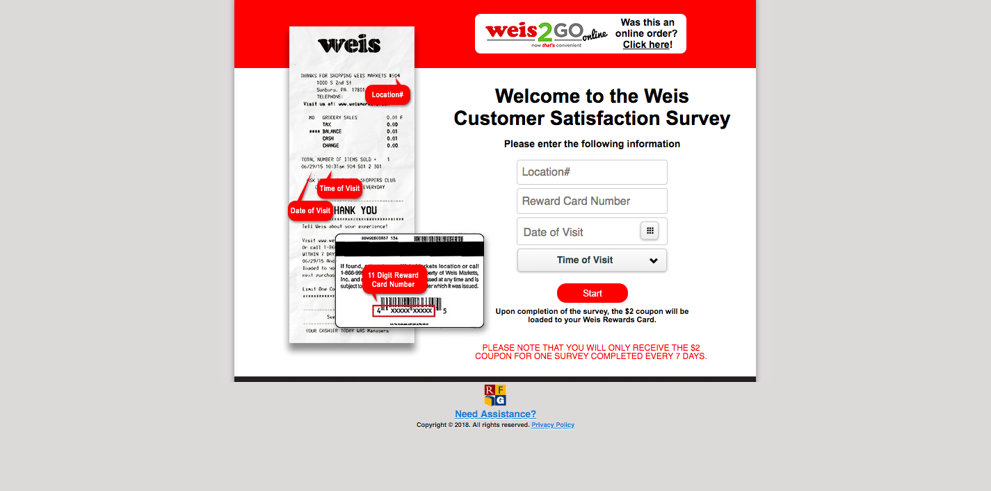 Weis Customer Satisfaction Survey