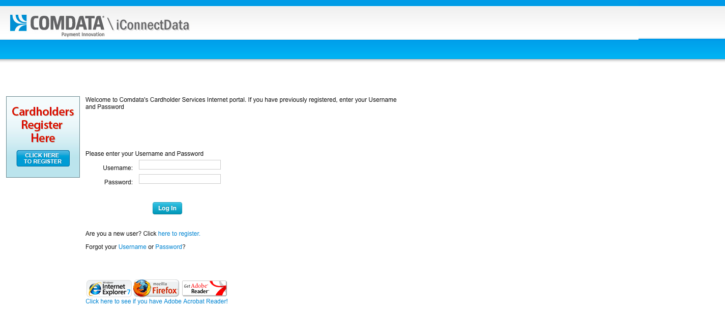 Www cardholderdata Comdata Cardholder Services Portal Login