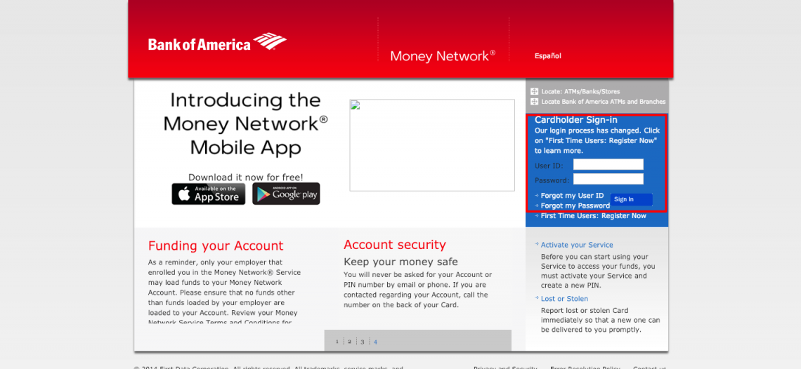 bank of america mymoney network