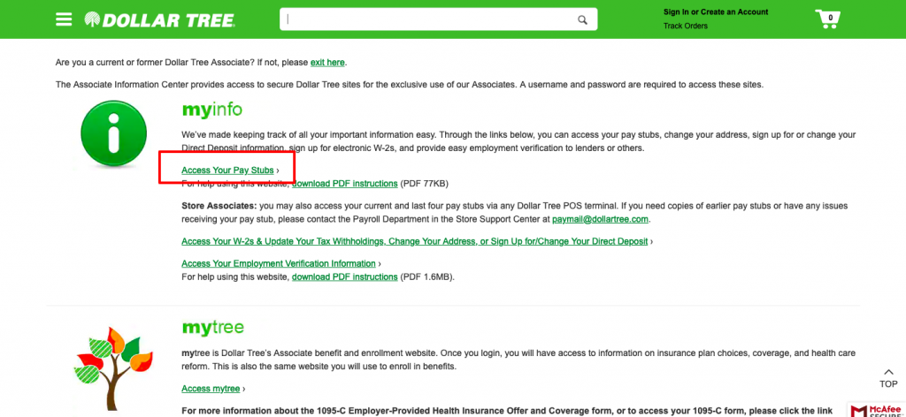 Www dollartree associates Dollar Tree Associate Information Centre