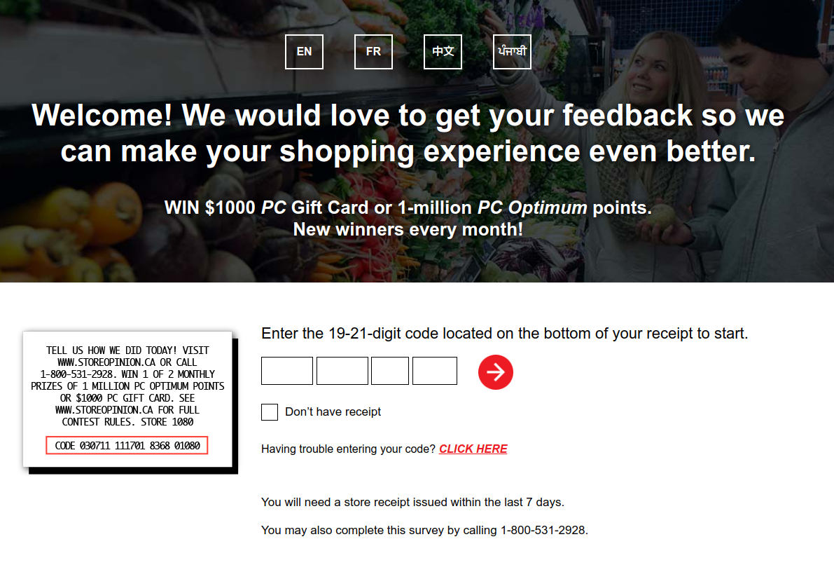 www.storeopinion.ca - Take Loblaws Grocery Survey To Win $1000 Gift Card