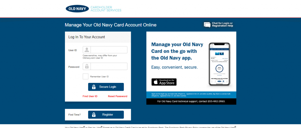 oldnavy.gap.com - Old Navy Credit Card Log In Guide