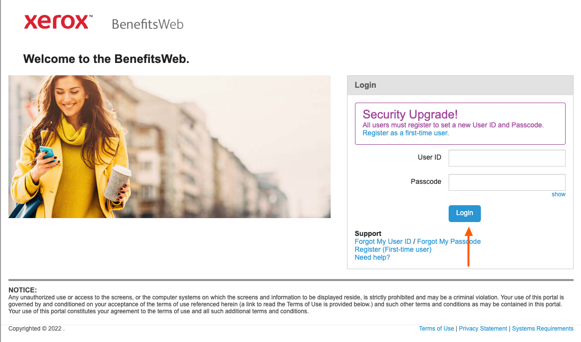 Xerox Benefits Web Login