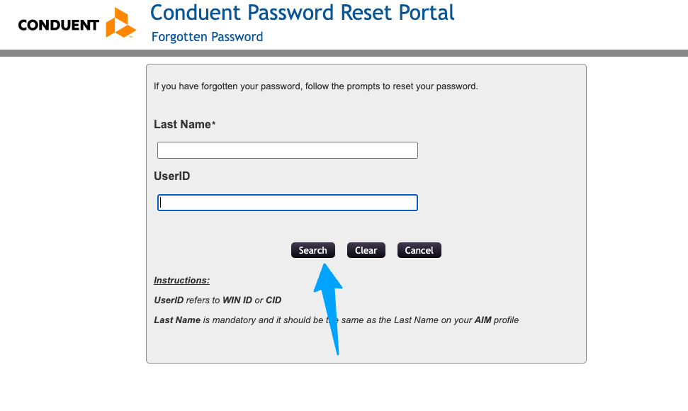 Conduent connect forgot password